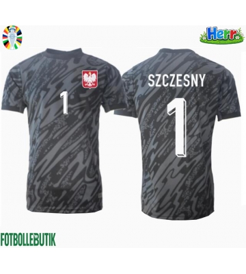 Polen Wojciech Szczesny #1 Målvakt Bortatröja EM 2024 Kortärmad